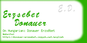 erzsebet donauer business card
